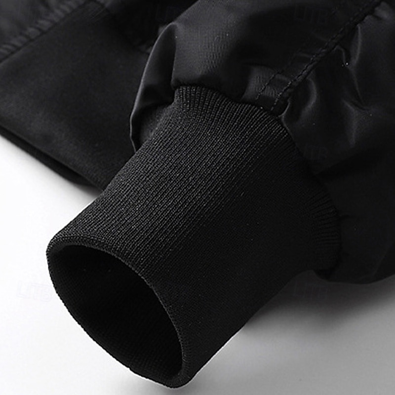 Herr Lättviktsjacka Bomberjacka Vardaglig jacka Utomhus Semester Ficka Vår Höst Slät Streetwear Stylish Kinakrage Normal Svart Gul Vinröd Armégrön Mörkblå Jacka 2026 - $45.99 –P8