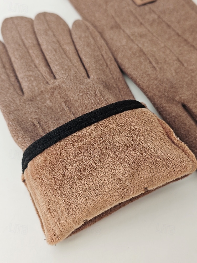 Vinterhansker for menn med berøringsskjerm – fleecefôret for varme, myk berøring, polyestermateriale, kompatibel med berøringsskjerm, tilgjengelig i flere farger for både fritids- og utendørsbruk 2025 - $9.99 –P5