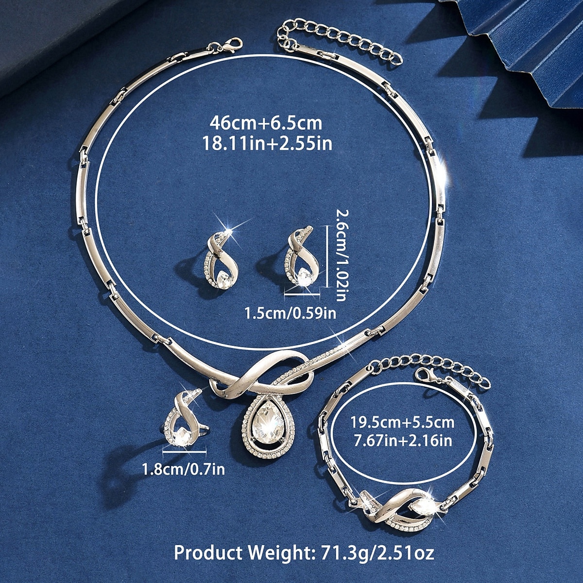 Ensemble de bijoux en or 2 pièces pour femme - collier en cristal rouge en forme de larme &boucles d'oreilles, élégants accessoires de mariée en strass pour les mariages &événements festifs de 2026 ? $14.99 –P1