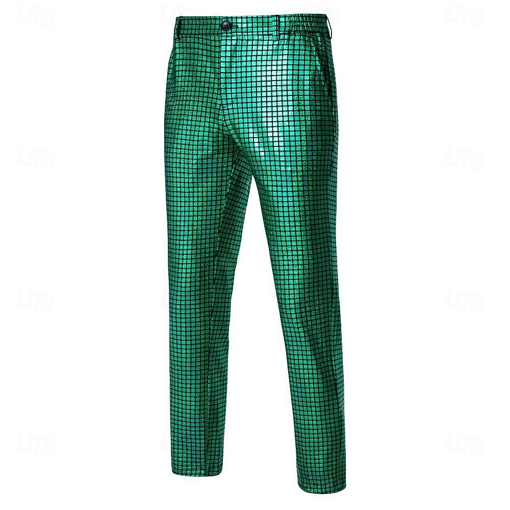 Per uomo Pantaloni Pantaloni Eleganti Pantaloni con paillettes Pantaloni lucidi Pantaloni da ballo Tasca Semplice Comodità Lunghezza intera Feste Affari Quotidiano Moda Streetwear Argento Nero del 2026 a $22.99 –P11
