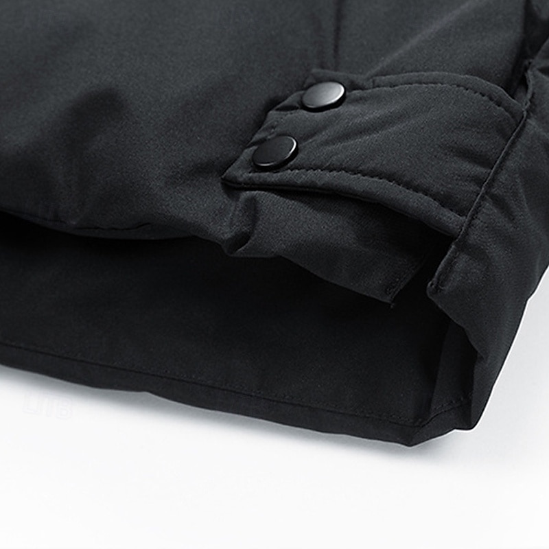 Hombre Abrigo de invierno Chaqueta acolchada Bolsillo Poliéster Vacaciones Ropa Cotidiana Cita Largo Moda Casual Cómodo Mantiene abrigado Otoño Invierno Color sólido/liso Negro Verde Trébol Gris 2026 - $50.99 –P9