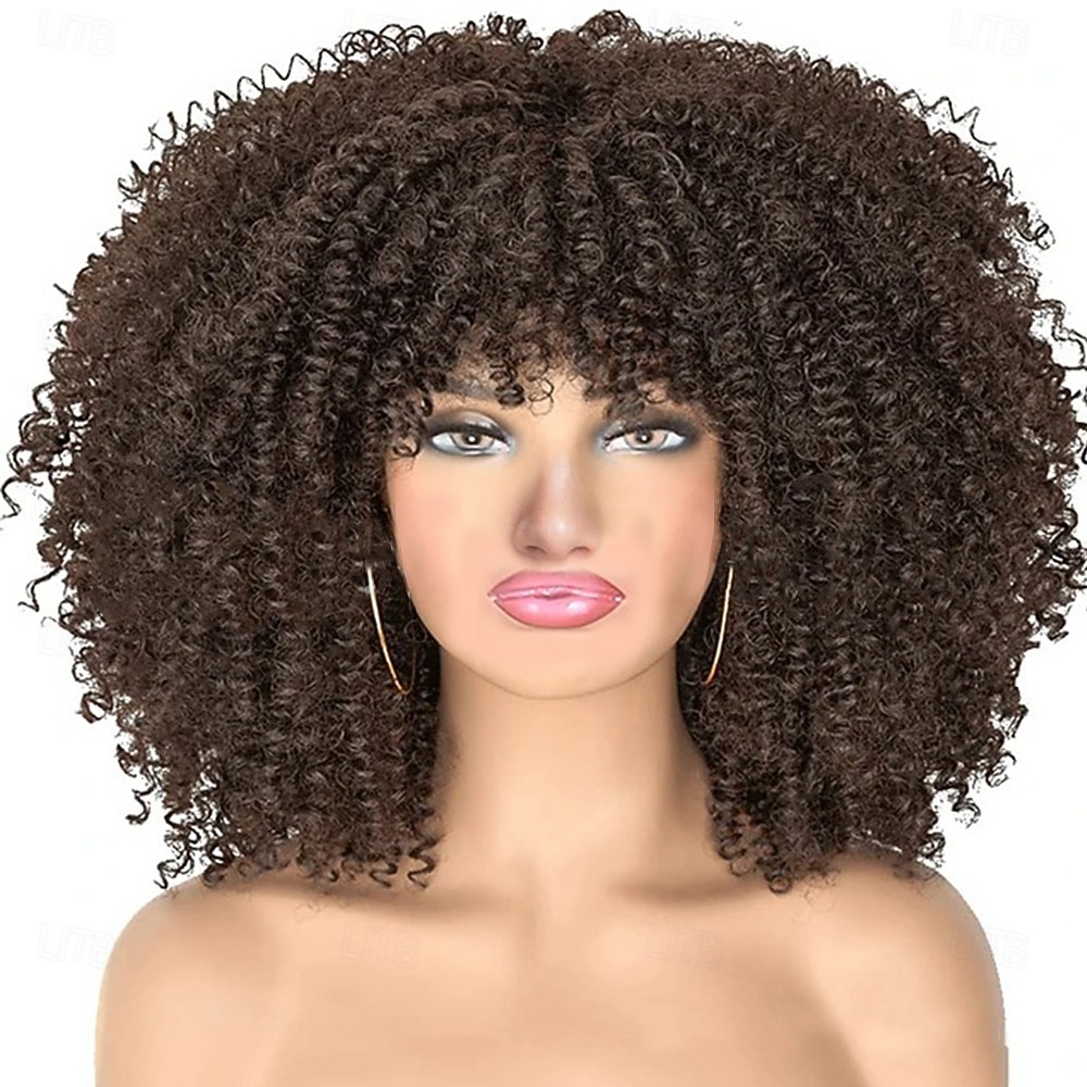 Peruca de Carnaval 2026 Loiro Vermelho Preta Afro Afro Kinky Curto Peruca sintética para festivais Mardi Gras Parada Cabelo para fantasia de cosplay para Feminino de 2026 por $18.99 –P8