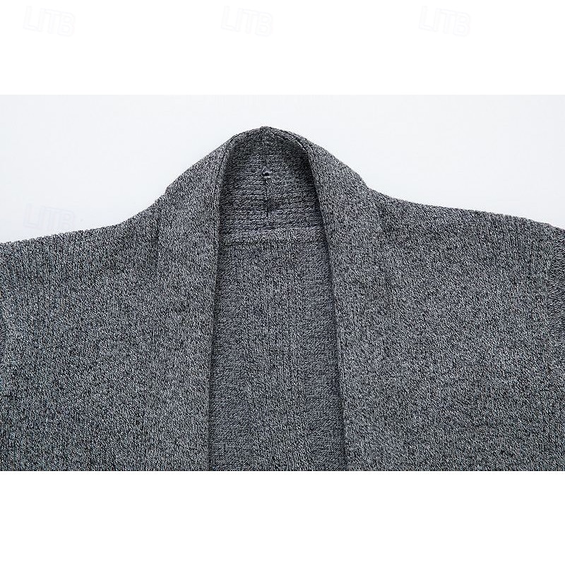 Herren Pullover Strickjacke Gerippt Stricken Tunika Gestrickt Einfach Schalkragen Urlaub Mode Lässig Alltagskleidung Bekleidung Frühling & Herbst Schwarz Burgunderrot M L XL 2026 - $30.99 –P7