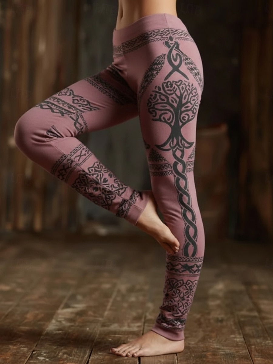 Γυναικεία Κολάν Άνετα κολάν Διακοπές Βίντατζ Εθνοτικό στυλ Πλήρες μήκος Ψηλή Μέση Γραφική Εκτύπωση Άνετο Ελαστικό Causal Καθημερινά Διακοπές Ναυτικό Ανθισμένο Ροζ Πράσινο του τριφυλλιού 2026 - $19.99 –P3