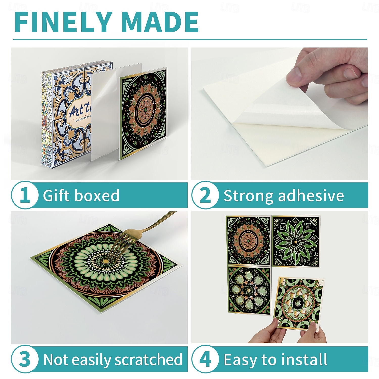 12pcs 3D Wall Tile Stickers Peel Stick 6x6 in, Thick PE Foam Crystal Mosaic, Waterproof Backsplash for Kitchen, Bathroom & Home Decor, Metallic Wall Panels Gift Box 2026 - $28.99 –P3