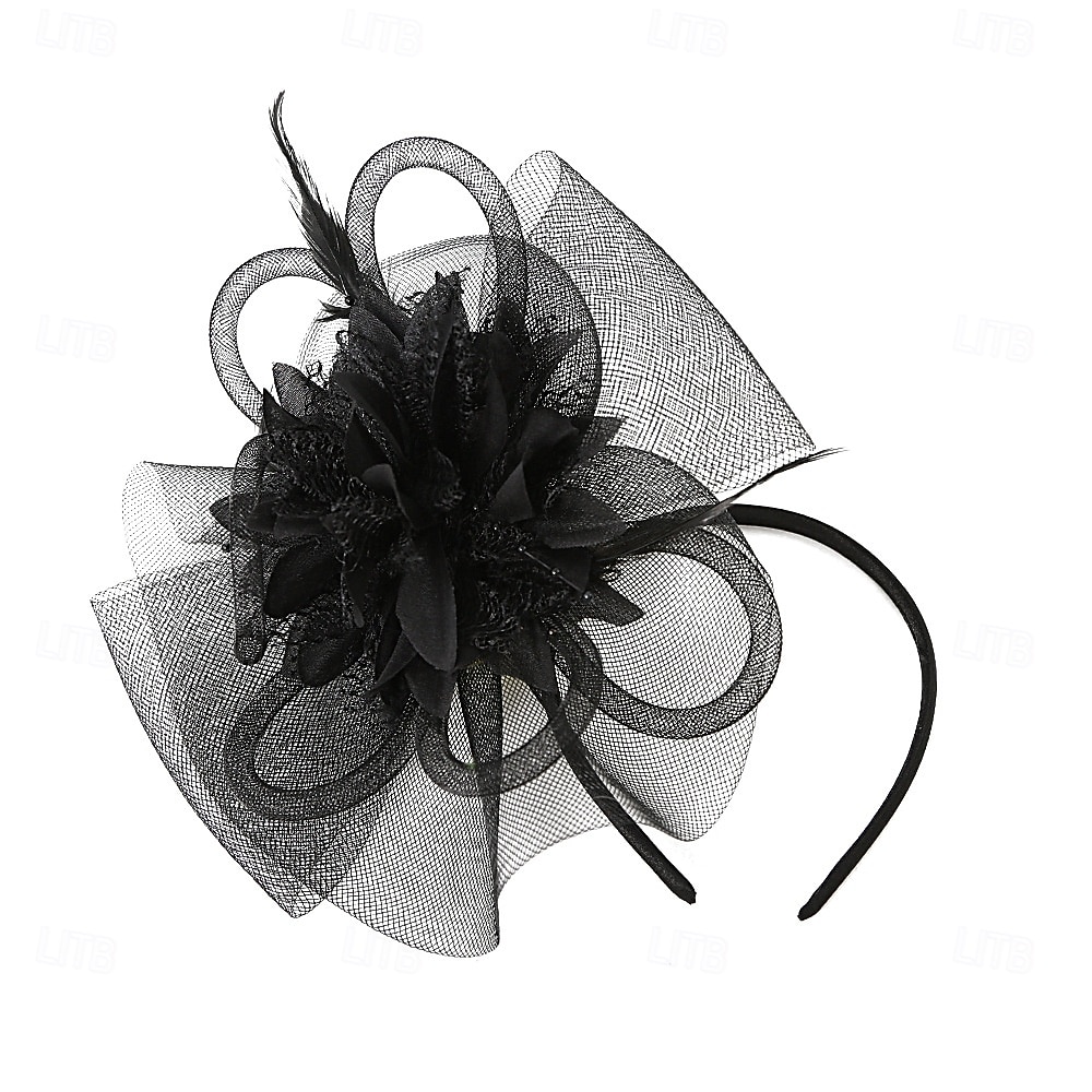Coiffe Tulle Chapeau Fedora Mariage Fête du thé Course de Chevaux Cocktail Élégant ancien Avec Tulle Casque Couvre-chef de 2025 ? $14.99 –P9