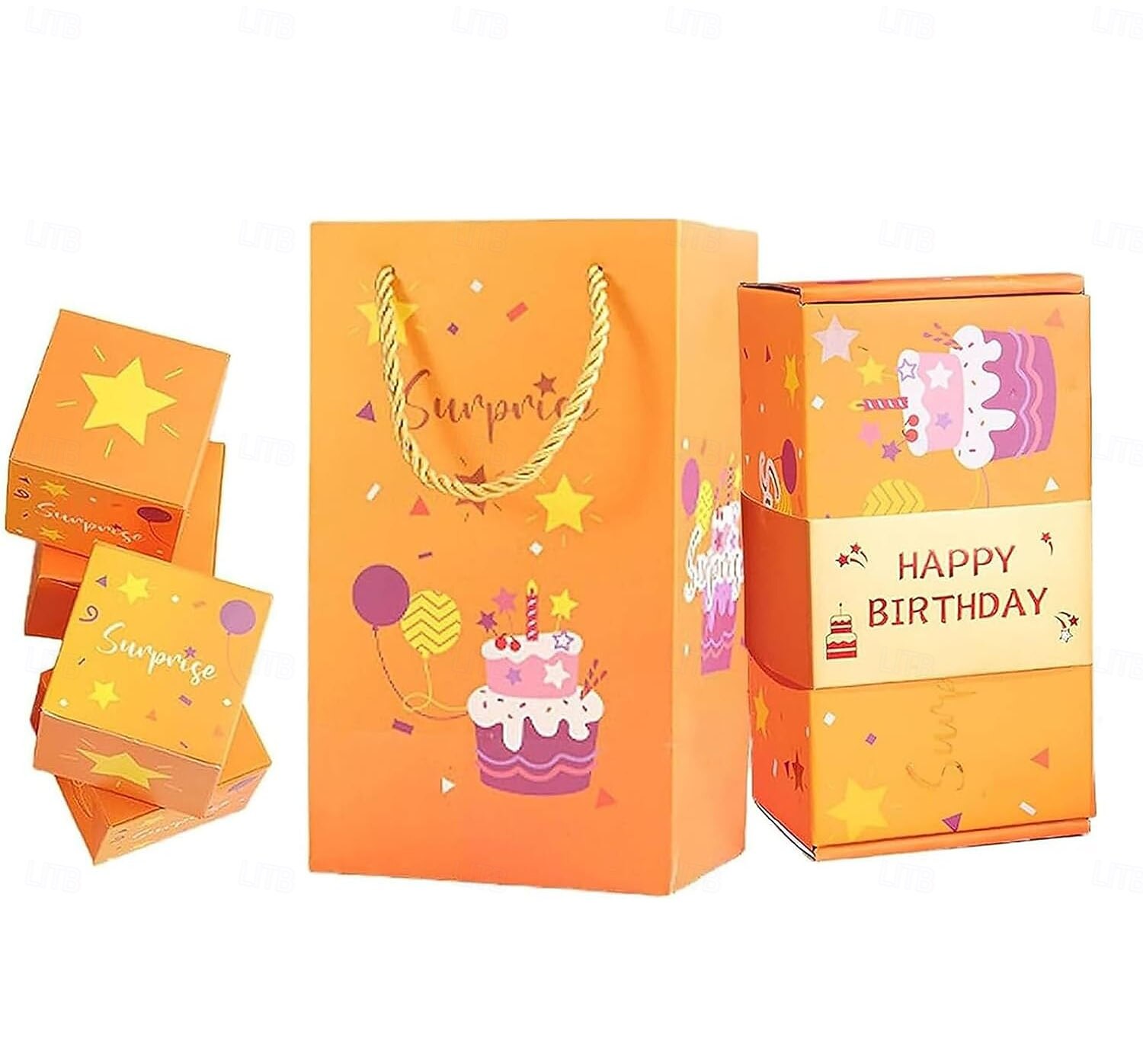 קופסת מתנה קופצת הפתעה קופצת קפיצה לימי הולדת, יום האהבה, חג המולד, חתונות, פסטיבלים, מזומן, פיצוץ, קופסת מעטפה אדומה יוקרתית, קופסת מתנה למסיבה 2026 - $10.99 –P4