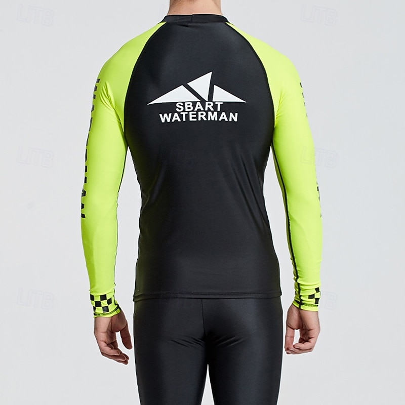Муж. Гидрокостюм для дайвинга Рашгард из 2 частей Купальный костюм Блокировка цвета УФ-защита Легкость Длинный рукав Гидрокостюмы Серфинг Гребля на каное Для погружения с трубкой Зима 2026 - AU $64.67 –P2