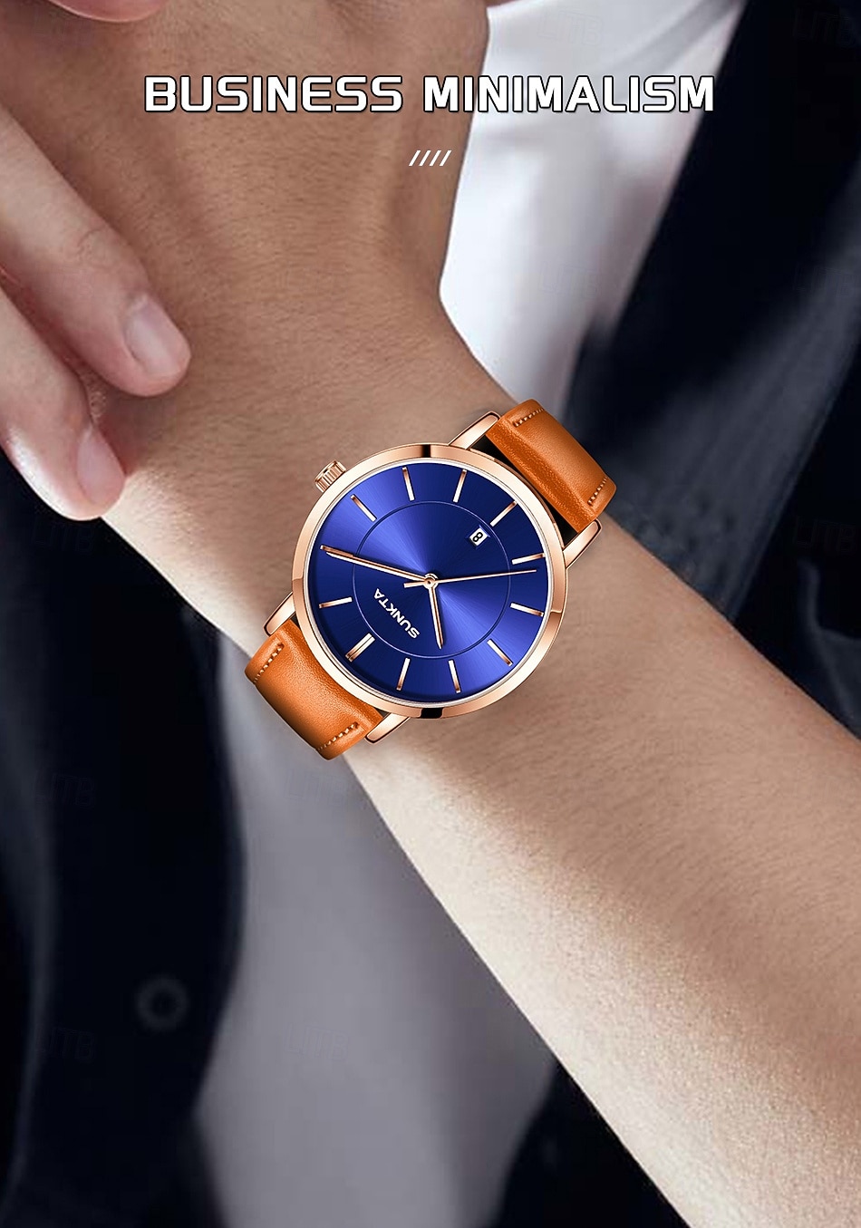 LIGE Men Quartz Watch Business Waterproof PU Leather Watch 2026 - $18.99 –P11