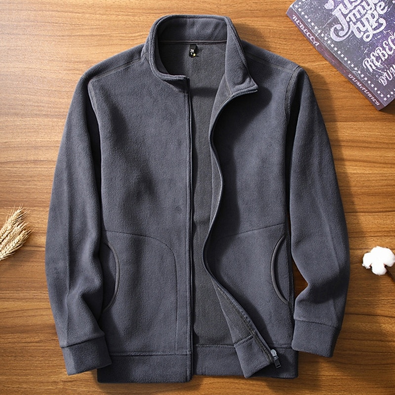 Homme Sweat-shirt Sweat zippé Sweat-shirt zippé Sweat-shirt en polaire Sweat-shirt entièrement zippé Bleu Noir Jaune Vert Gris Col montant Uni Sport & Loisir Quotidien Fête Polyester Streetwear de 2026 ? $44.99 –P6