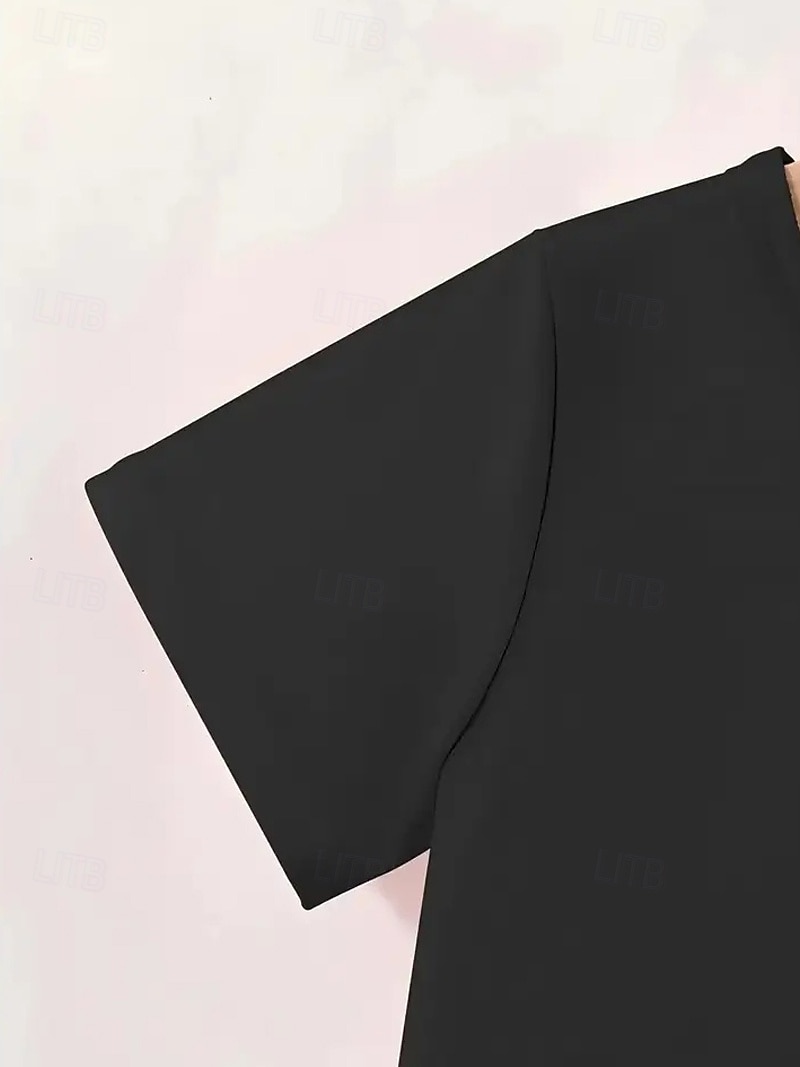 Bomull Barn Gutt Svart Grafisk Morsom slang 67 T skjorte Bluse Crew-hals Kortermet utendørs Hverdag Mote Gatemote Designer Printer Sommer 2026 - $18.99 –P4