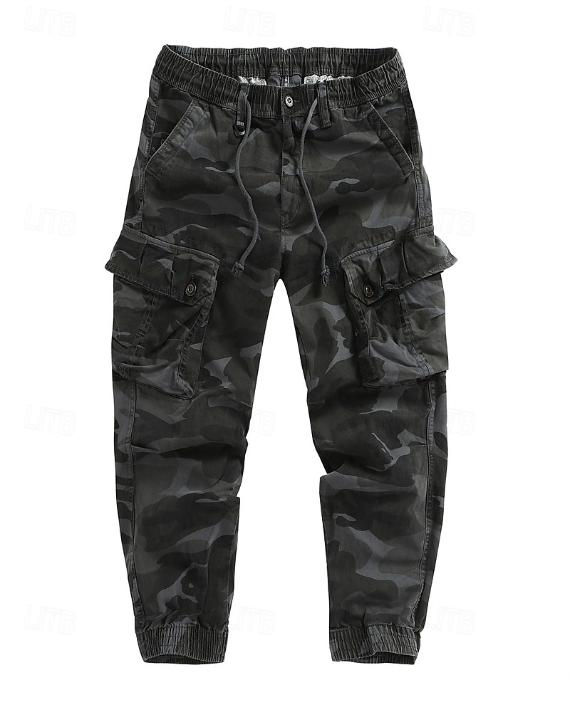 Men's Cargo Pants Trousers Drawstring Elastic Waist Multi Pocket Camo Windproof Wearable Daily Outdoor Camping & Hiking Streetwear Stylish ArmyGreen Khaki Micro-elastic 2026 - $48.99 –P7
