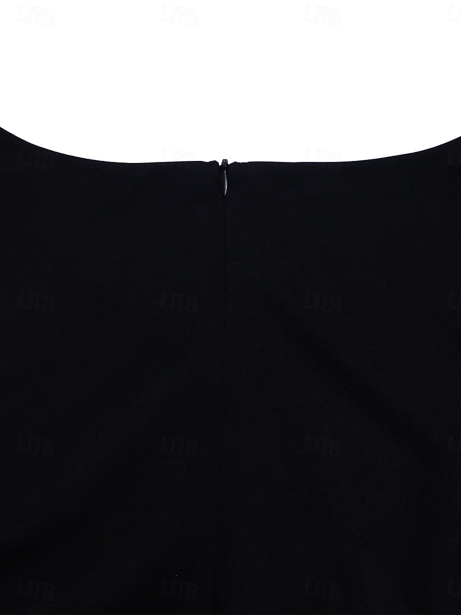 نسائي فستان ميدي فستان اسود فستان الحفلة أنيق موضة الحديث المكتب حفلة كوكتيل عادي سهل كم قصير V رقبة أزرق أسود أحمر أخضر الربيع الخريف الشتاء 2026 - $39.99 –P3