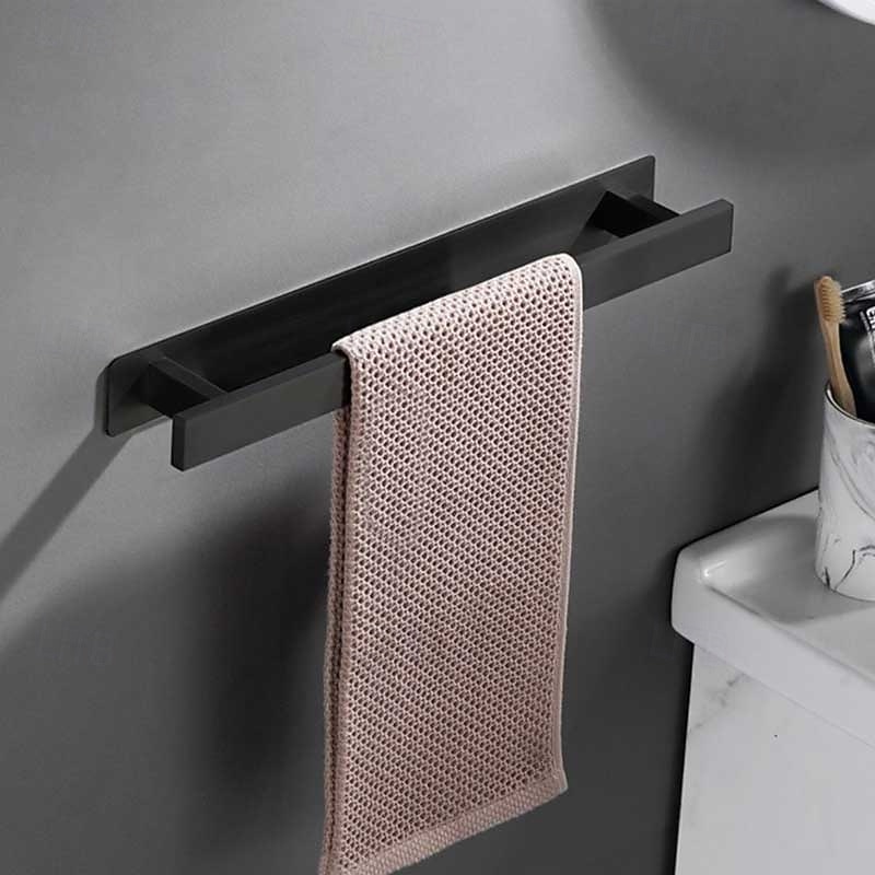törölközőtartó, erősen öntapadó fekete törölközőtartó rozsdamentes acél falra szerelhető 2025 - $44.99 –P9