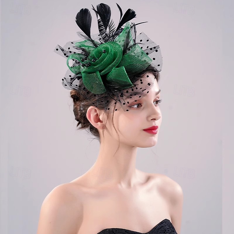 Decoração de Cabelo Presilha de cabelo Pena Casamento Aniversário Elegante Vintage Estilo bonito Com Penas Miçangas Capacete Chapéu de 2026 por $17.49 –P1