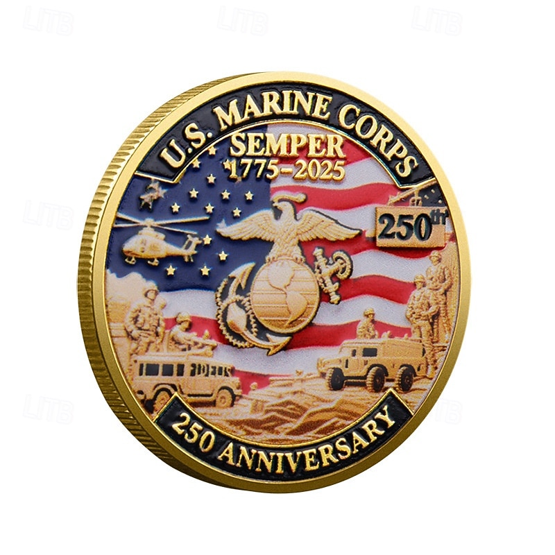 250-vuotisjuhlan muistokolikot – Yhdysvaltojen merijalkaväen suunnittelu keräilykolikot kestävät metalliset näyttelykolikot keräilijöille ja lahjaidea patriotinen sotilasaihe semikvinkentenniaalille 2026 - $14.99 –P7