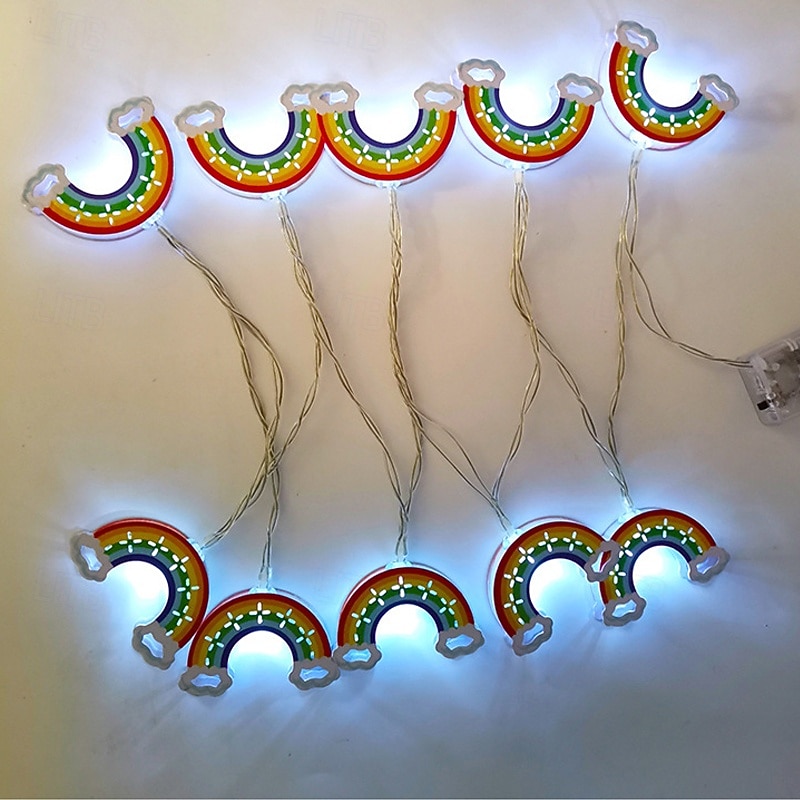 Luci a stringa fatate LED arco di ferro 1.5m 10 LED funziona a batteria decorativa luci da appendere per festa di capodanno matrimonio stanza dei bambini del 2026 a $17.99 –P9