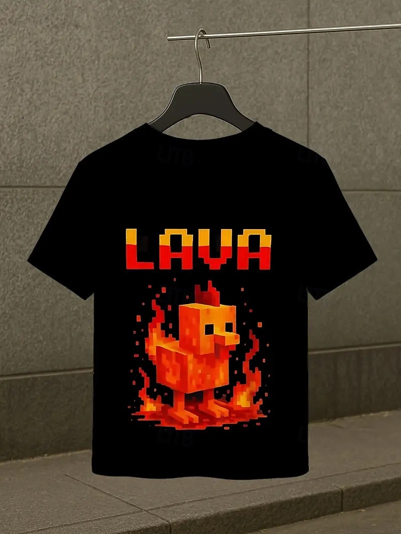 Bomull Barn Pojkar Svart Grafisk Tecknat Lekfull grafisk t-shirt T-shirt Blus Rund hals Kortärmad Utomhus Vardag Mode Streetwear Designer Tryck Sommar 2026 - $13.99 –P3