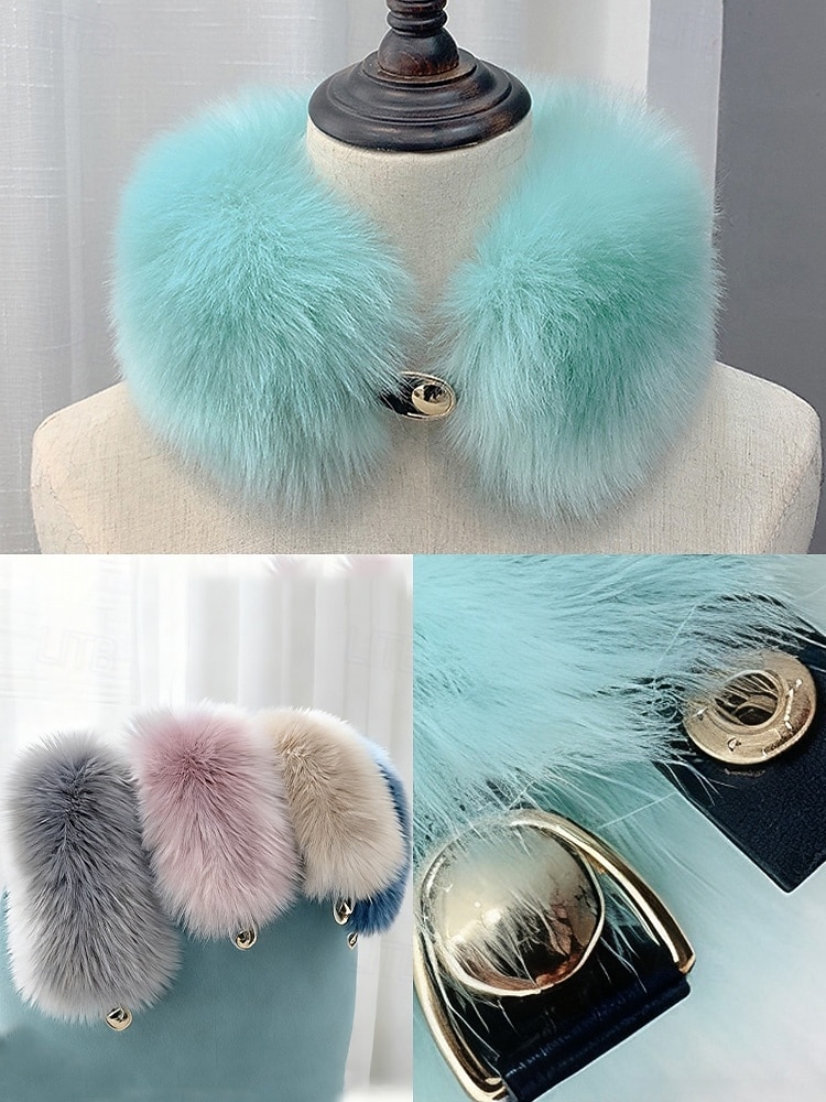 Dámský vánoční šátek s umělou kožešinou, měkký a útulný, dostupný v červené, bílé a několika dalších barvách – perfektní vánoční dárek 2026 - $14.99 –P6