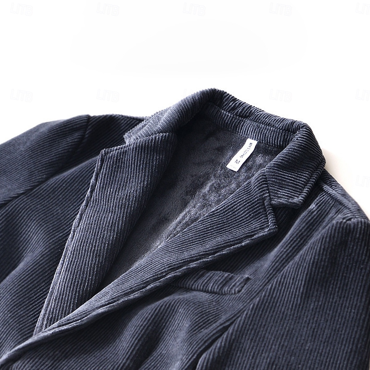Herre Kordfløyel jakke Halskrage Årgang Mote Utendørs Ensfarget Blazer Blå kaffe Grå Skreddersydd Single Breasted To-knapper 2025 - $83.99 –P10