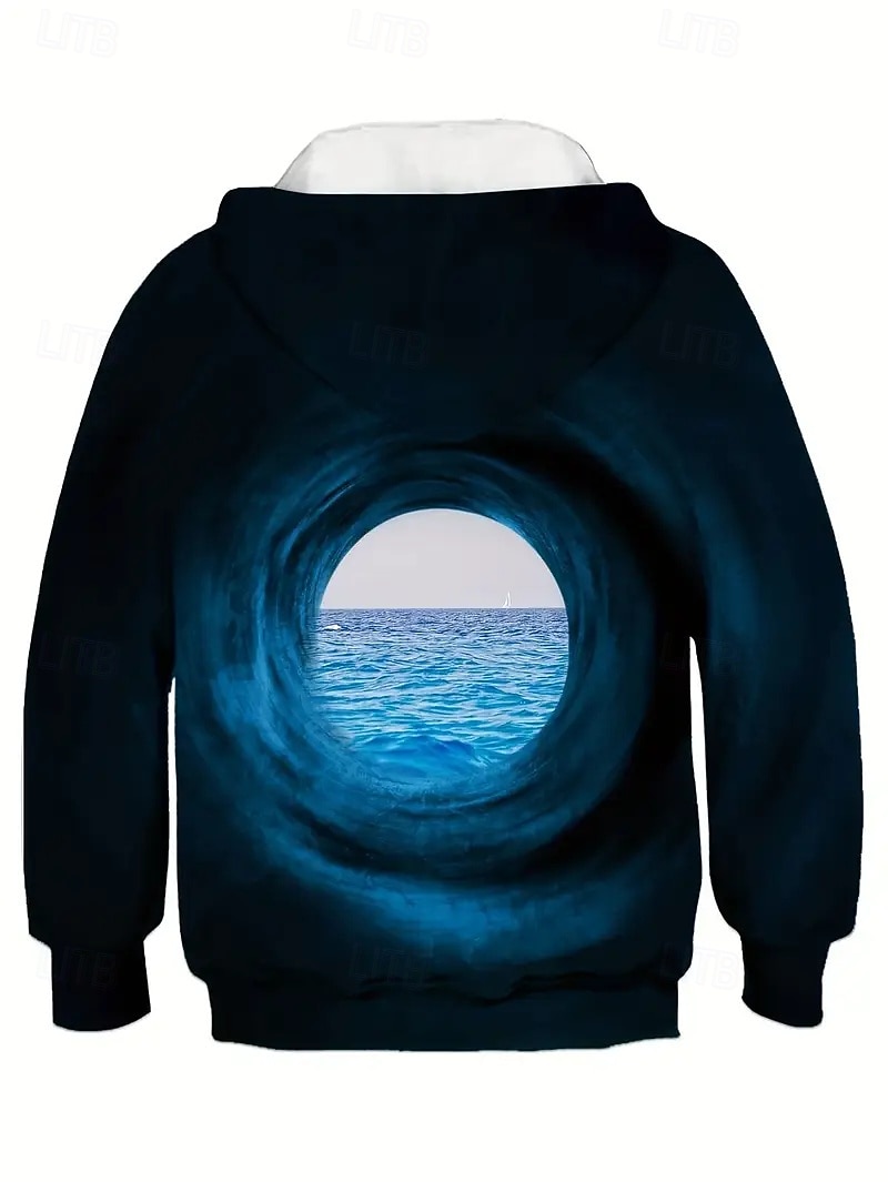 Para Meninos 3D Gráfico Moletom Pullover Manga Longa Impressão 3D Primavera Outono Esportes Moda Roupa de rua Infantil 4-12 anos Com Capuz Ao ar livre Casual Diário Normal de 2026 por $18.99 –P2