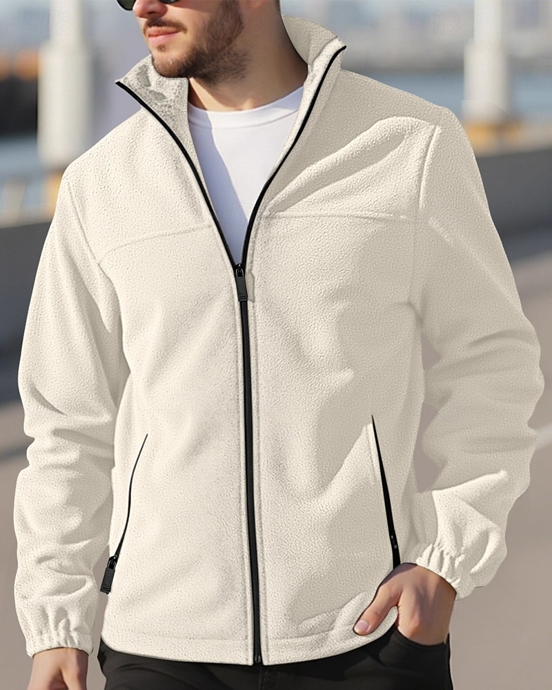 Per uomo Cappotto Invernale Giacca in Pile Giacca Casual All'aperto Quotidiano Calore Termico Tasca Cerniera completa Autunno Inverno Plaid Streetwear Sport e Outdoor Collo alla coreana Regolare del 2026 a $31.99 –P1