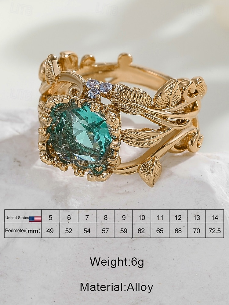 2026年 宝石付き女性用合金リング、ボヘミアンスタイル、複数の色があり、特別な機会や普段使いにエレガントでスタイリッシュ。  コレクション – $7.99 –P7