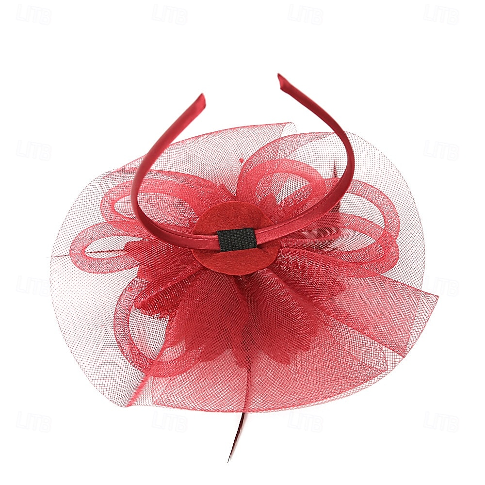 Coiffe Tulle Chapeau Fedora Mariage Fête du thé Course de Chevaux Cocktail Élégant ancien Avec Tulle Casque Couvre-chef de 2025 ? $14.99 –P2