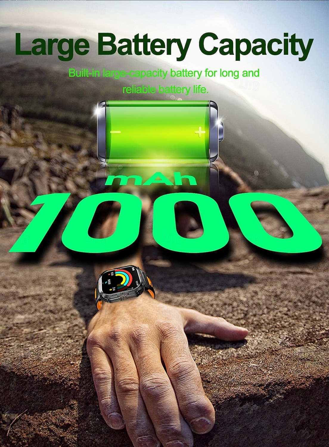 Новые умные часы с аккумулятором 1000 мА·ч, 25-дневным временем работы, мониторингом сна, несколькими функциями напоминания, корпусом из цинкового сплава, ремешком из жидкого силикона! Подходит для 2025 - $36.99 –P3