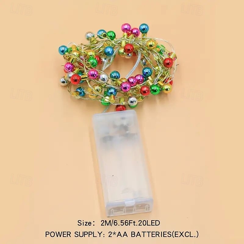 LED Fairy String Lights 2M 20LED Battery Powered Wreath Lights Wedding Valentine's Day Indoor  Tree Holiday Decoration 2026 - $16.49 –P7