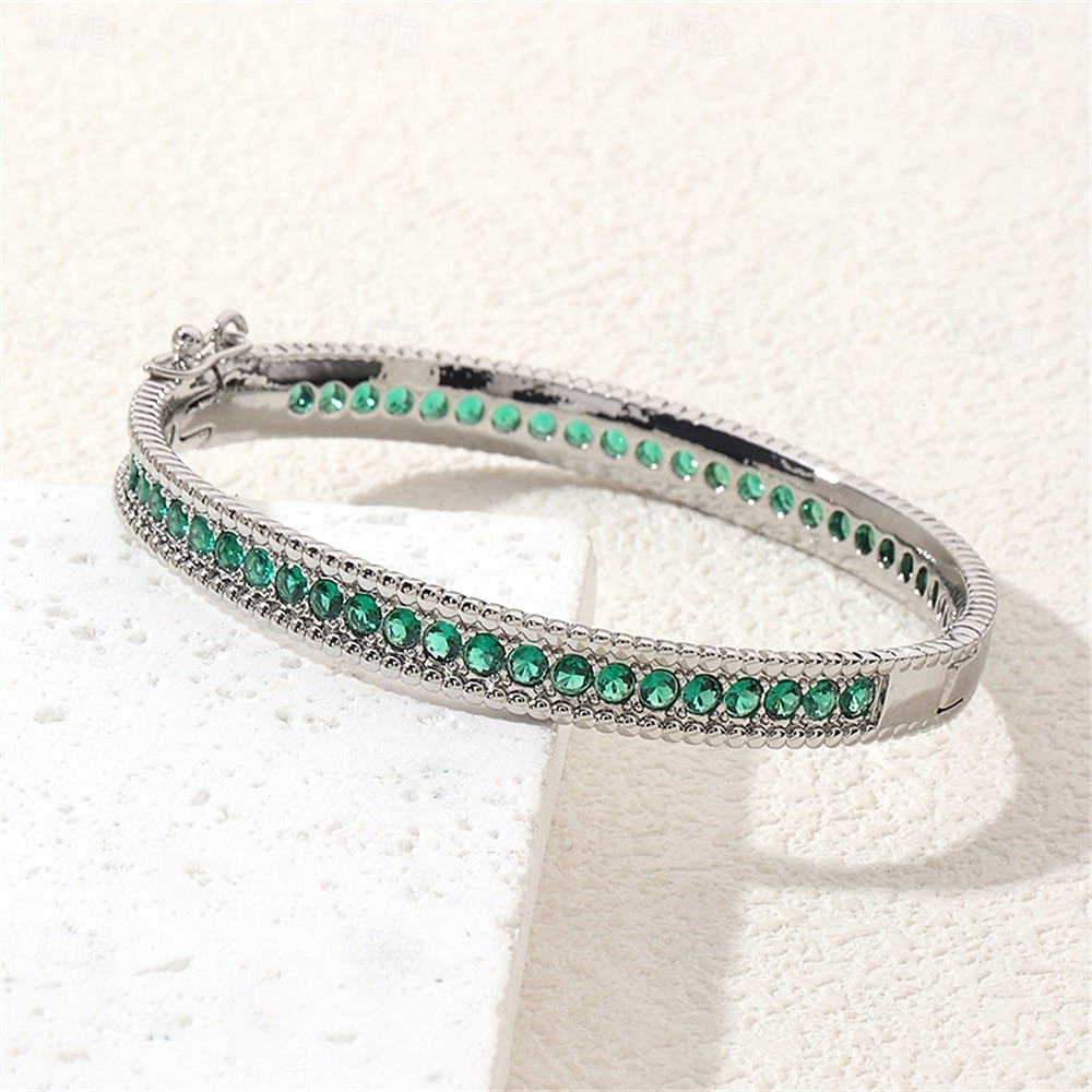 Cirkonium Klasszikus Mini Elegáns Szüret Divat divatba jövő Króm Karkötő ékszerek Ibolya / Kék / Lóhere Kompatibilitás Esküvő Parti Eljegyzés Diákbál 2026 - $14.99 –P2