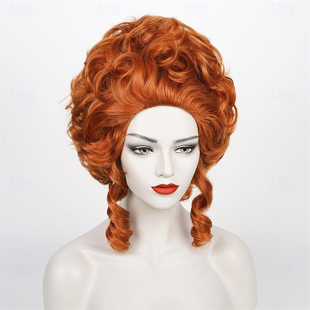 Auburn Brown Victorian - peruukki Rococo -pukuun 1700-luvun siirtomaaprovinsseja vintage barokkihiuksia pörröisiä naisia karnevaalijuhliin 2026 - $21.99 –P2