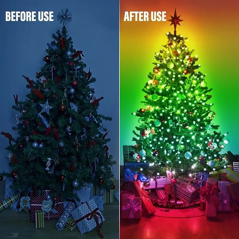 Smart Remote Control LED Fairy String Lights Support App Control USB Power Supply 200/100/50 LEDs Music Synchronization RGB Color Changing forWedding Home Bedroom Party Holiday Decoration 2026 - $25.99 –P7