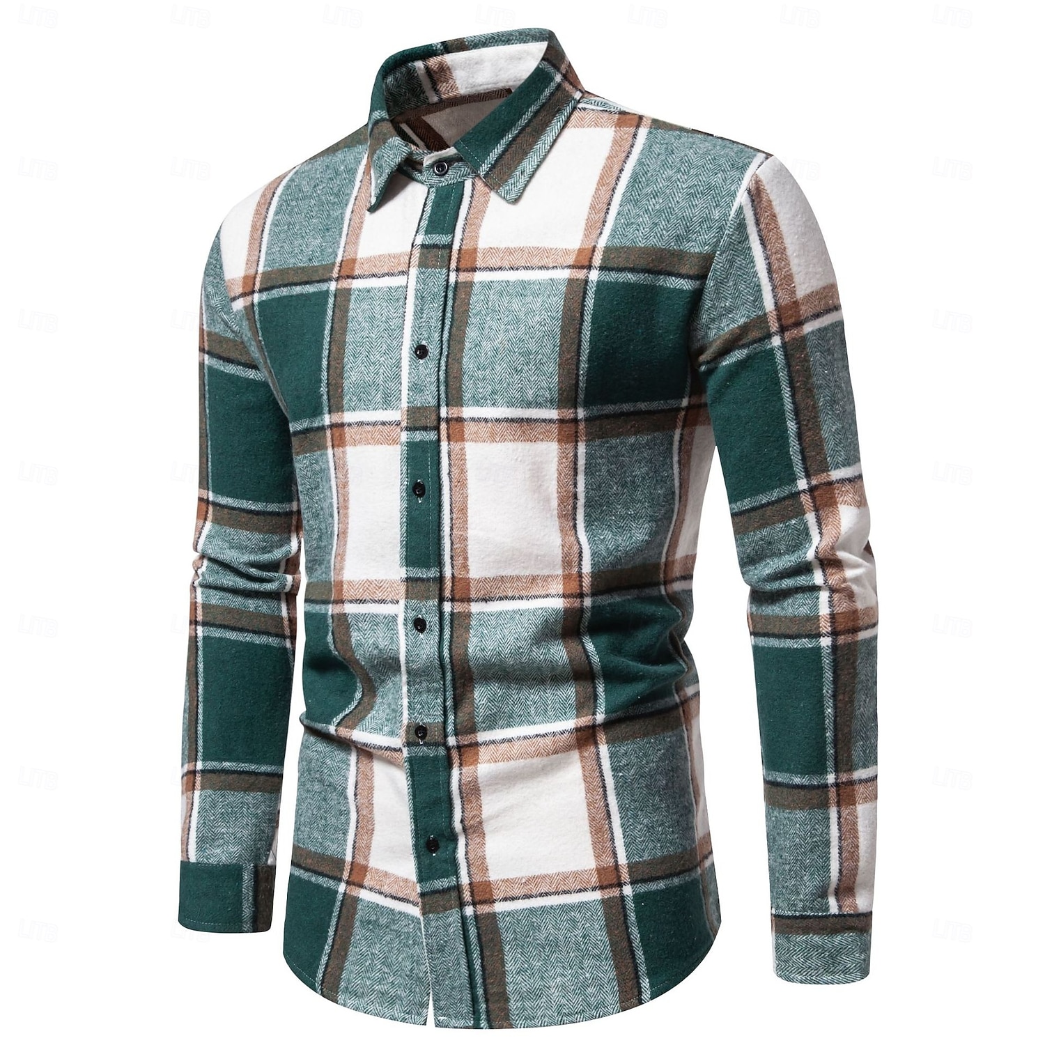 Herren Hemd Flanellhemd Kariertes Hemd Knopfhemd Overshirt Karomuster Outdoor Straße Blau Schwarz Rosa Rote Langarm Revers Frühling & Herbst Bekleidung 2026 - $26.99 –P11