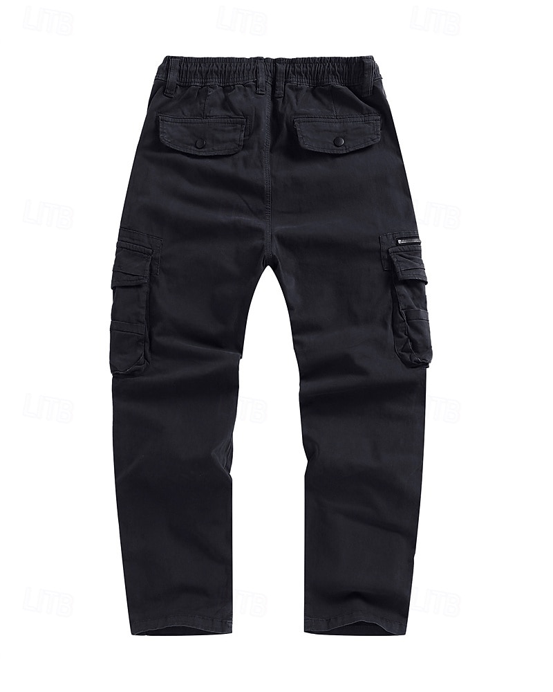 Homens Calças Cargo Calças Bolso multi Tecido A Prova de Vento Vestível Comprimento total Ao ar livre Diário Acampar e Caminhar Roupa de rua à moda Exército verde Preto de 2026 por $47.99 –P7