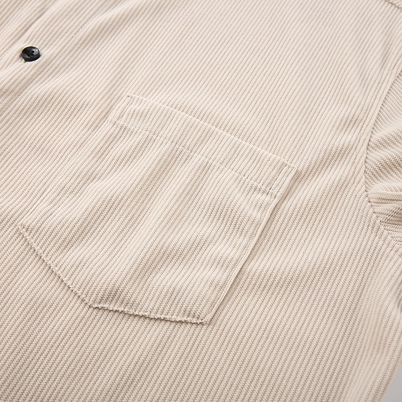 Per uomo Camicia Camicia di Velluto a Coste Camicia con Bottoni Blu Verde militare Beige Manica Lunga Semplice Collo ripiegato Casuale Quotidiano Tasca Abbigliamento Cotone Moda Streetwear Classico del 2026 a $25.99 –P5