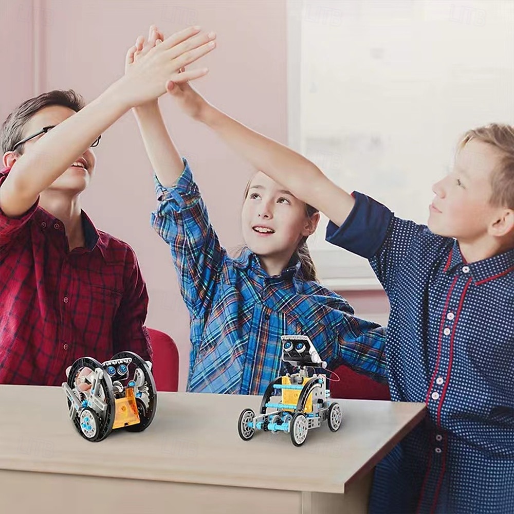 Experimento científico de ensamblaje solar, rompecabezas de bricolaje, coche de juguete 13 en 1, robot inteligente y divertido, ideal para la educación STEM, juguetes para niños de 6 a 12 años, modelo 2026 - $42.99 –P2