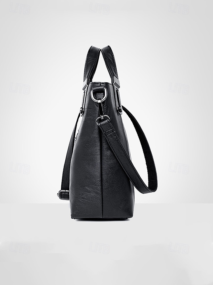 Handväska i konstläder för kvinnor – finns i flera färger, mångsidig design med flera bäralternativ, perfekt för både vardag och vardag. 2026 - $32.99 –P7