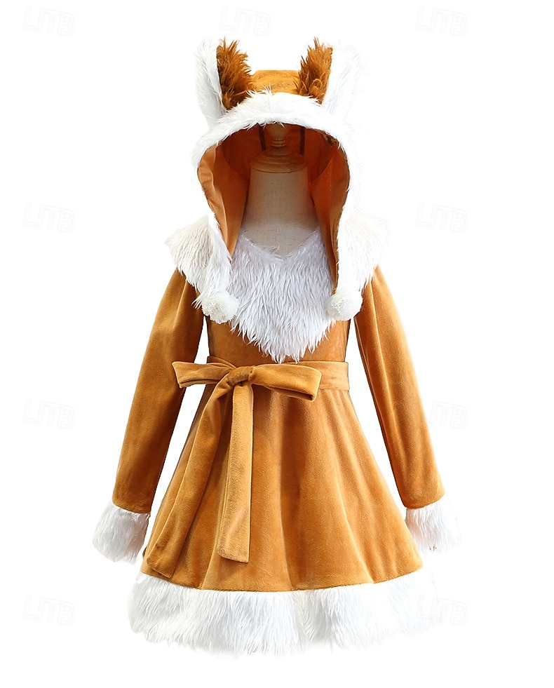 Dierenbandkostuum Jurken Fancy kostuum Dieren Vos Cosplay Kostuum Kinderen Voor meisjes Kerstmis Carnaval Boekenweek Feest Prestatie Symfonie van Verhalen Aankleden 2026 - $58.99 –P4