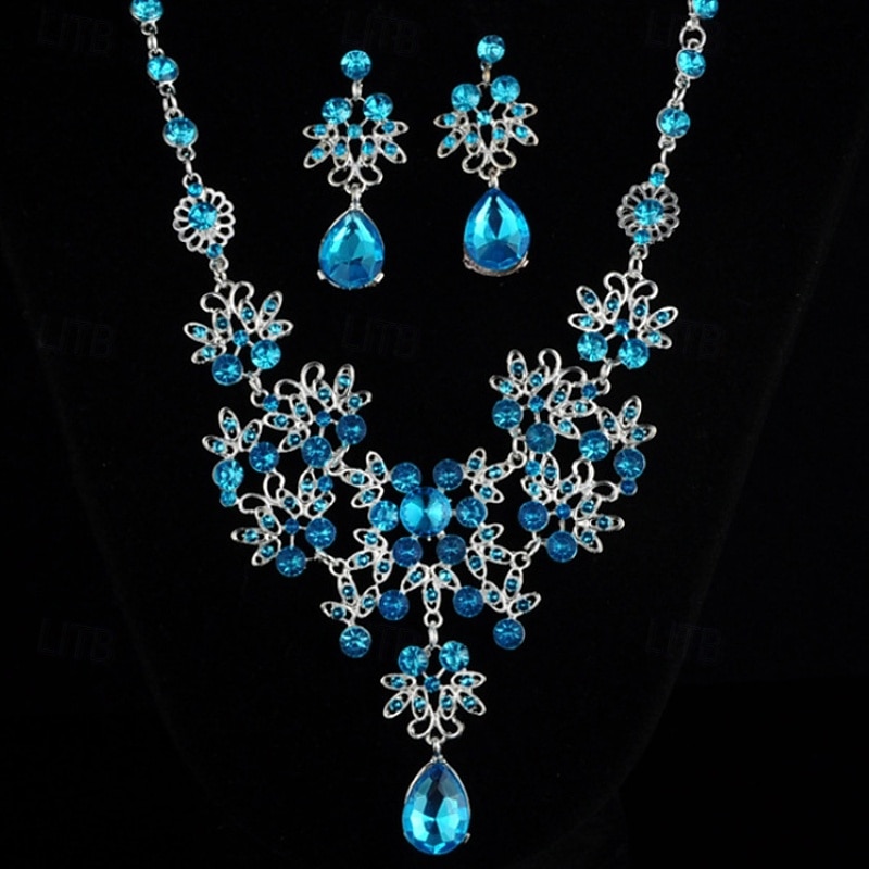 2шт Свадебные комплекты ювелирных изделий For Жен. Фиолетовый Синий Красный Свадьба Вечерние наряды Сплав геометрический 2026 - $15.99 –P2