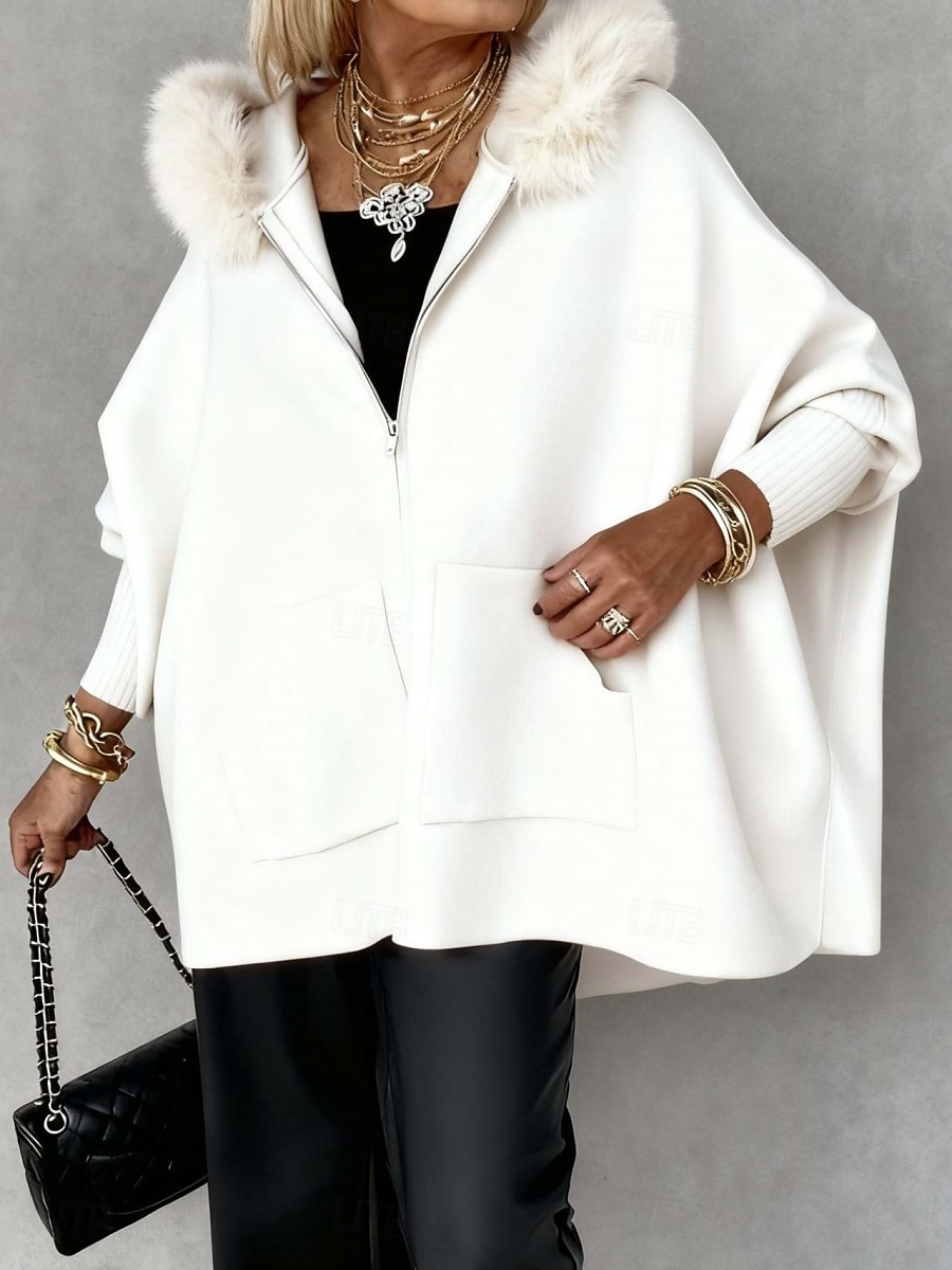 Per donna Cappotto Invernale Giacca con Cappuccio Confortevole Traspirante Cerniera Tasca Collo in Pelliccia Casual Semplice Vacanza Streetwear Casuale Abbigliamento quotidiano Cerniera Lungo Con del 2026 a $44.99 –P5