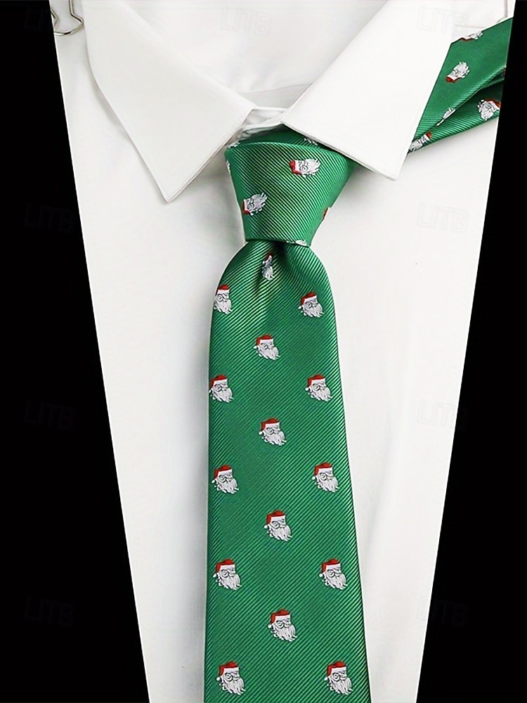 Cravates de Noël pour hommes – en polyester avec des motifs festifs de bonhommes de neige, de père Noël et de sapins, parfaites pour les fêtes et célébrations de fin d'année. de 2025 ? $11.99 –P6