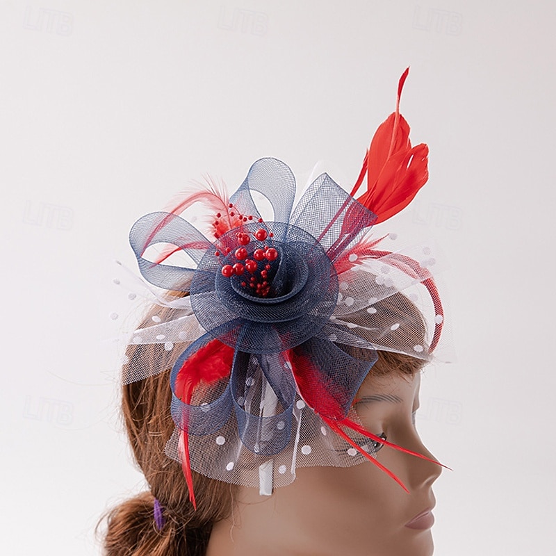 Headdress Feathers Beads Wedding Birthday Elegant Vintage With Rhinestone Headpiece Headwear 2026 - $16.49 –P20