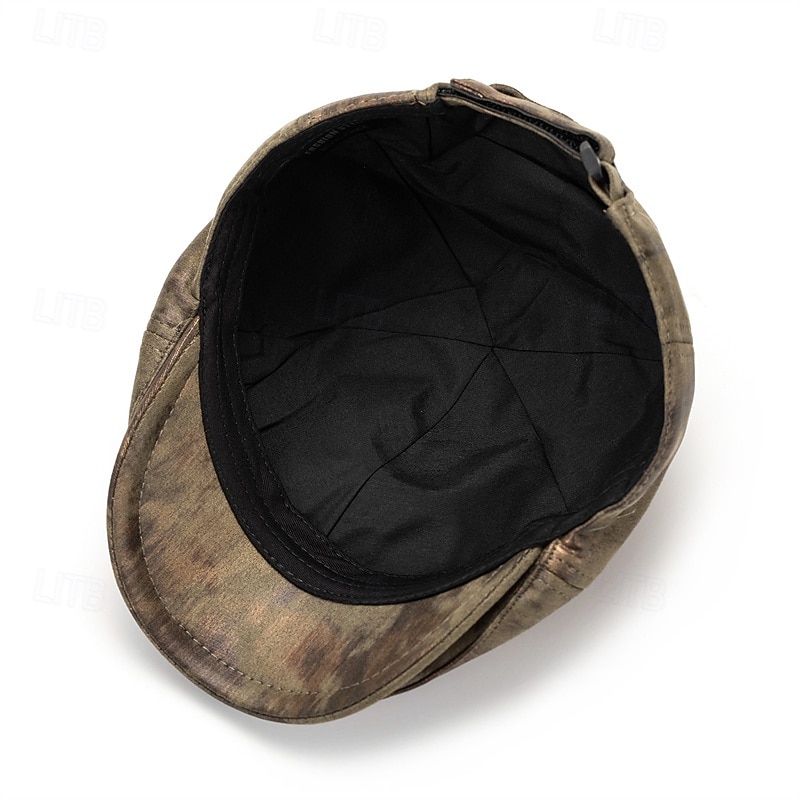 Homme Casquette Plate Chapeau Ascot Casquette Gavroche Noir Blanche Polyester Mode Occasionnel Rue Quotidien Teinture par nouage Réglable Écran solaire Respirant de 2026 ? $15.99 –P4