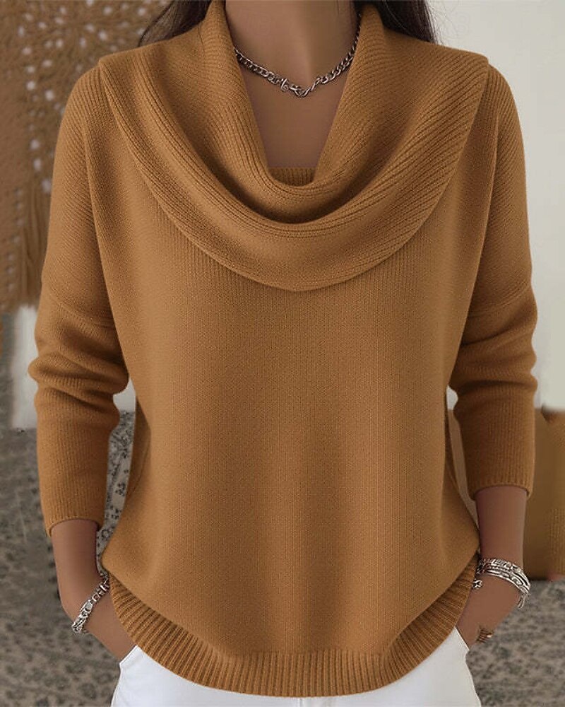 Dámské Svetr Rolák Šik ven Na běžné nošení Pevná barva Rolák Pletený Dlouhý rukáv Běžné topy Plést Dovolená Jdeme ven Víkend Černá Bílá Podzim Zima 2025 - $33.99 –P3