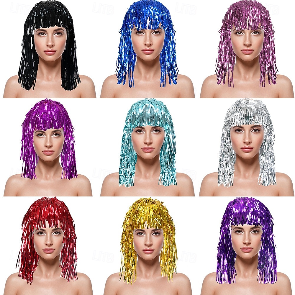 Peruca de Carnaval 2026 Loiro Rosa Vermelho Encaracolado Médio Peruca sintética para festivais Mardi Gras Parada Cabelo para fantasia de cosplay para Feminino de 2026 por $3.99 –P2