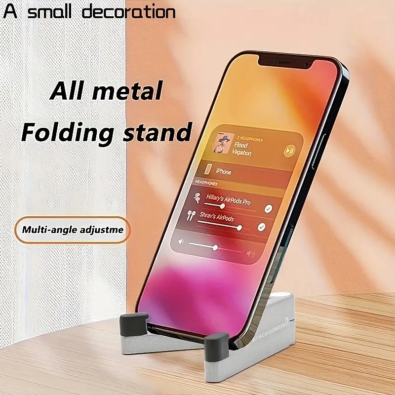 2026年 2パックアルミ合金V字型折りたたみ電話スタンド ポータブルデスクトップスタンド デスクトップ電話ホルダー ポータブルデバイススタンド 調整可能な電話スタンド 折りたたみ電話ホルダー  コレクション – $13.99 –P1