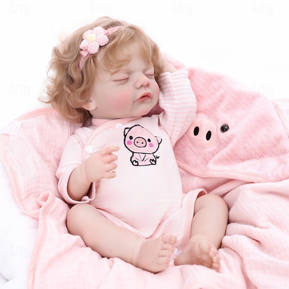 Lebensechte Reborn-Babypuppen - 22 Zoll Schlafende realistische Neugeborene Babypuppen mit weichem Stoffkörper und Fütterungs-Spielzeug für Kinder ab 3 Jahren Weihnachtsgeschenk 2025 - $157.99 –P9