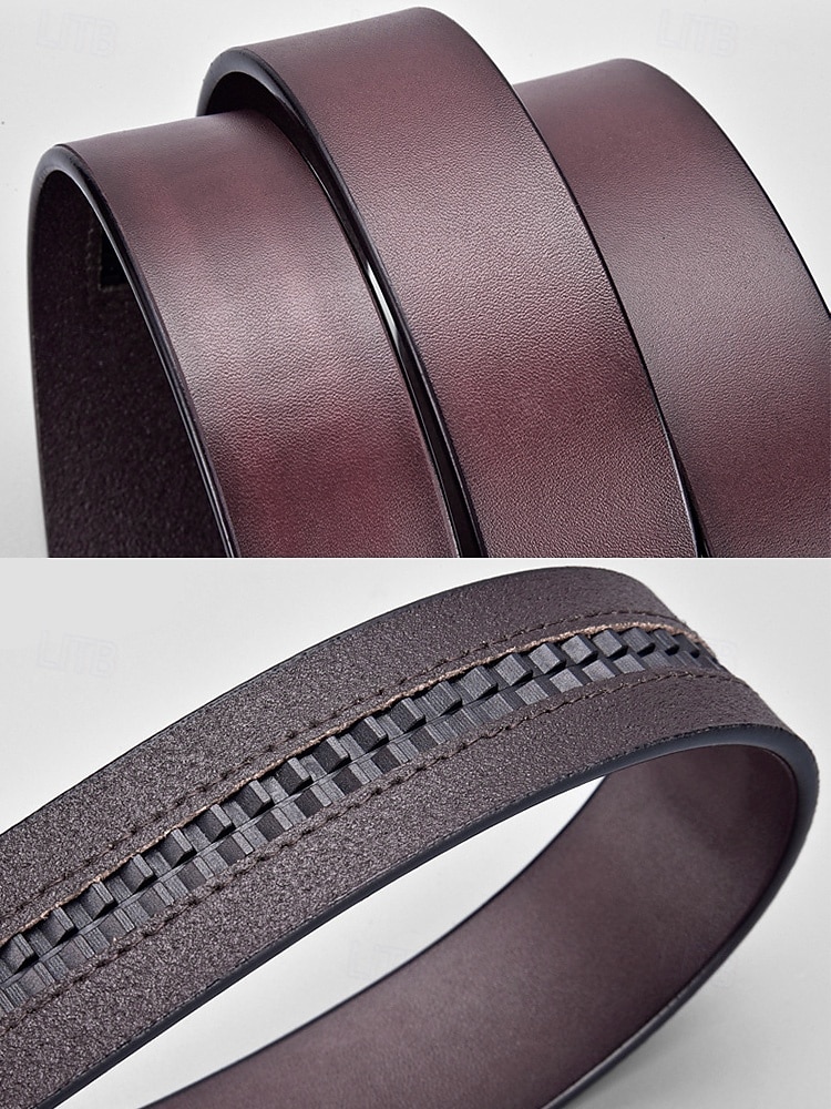 Ceinture en cuir pour homme, idéale pour Noël : cuir véritable de qualité supérieure, boucle carrée élégante, ajustable, accessoire de mode festif pour les occasions décontractées ou habillées. de 2026 ? $24.99 –P9
