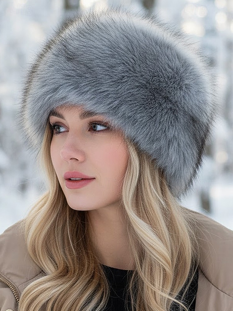 Dámská vánoční čepice z umělé kožešiny - měkká a teplá, více barevných variant, perfektní sváteční doplněk na zimu, stylová a útulná pokrývka hlavy na vánoční večírky a venkovní akce 2026 - $14.99 –P3